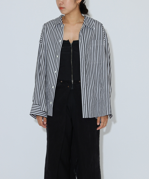 Bonum（ボナム）の「スーピマコットンテントシャツ（シャツ/ブラウス・レディース・ブラック/ブルー系その他・FREE）」の14枚目の写真