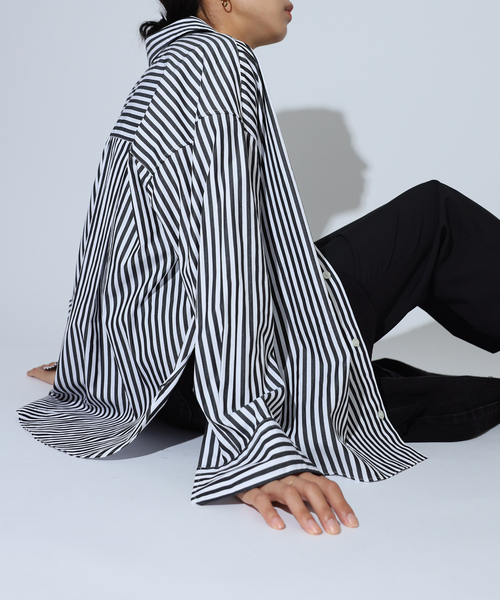 Bonum（ボナム）の「スーピマコットンテントシャツ（シャツ/ブラウス・レディース・ブラック/ブルー系その他・FREE）」の15枚目の写真