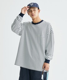 ocosic | 【ocosic】カジュアルボーダールーズ長袖Ｔシャツ(Tシャツ/カットソー)