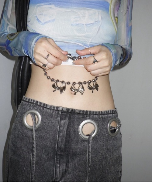 musubore(ムスボレ)の「ball chain ribbon choker / ボールチェーンリボンチョーカー(チョーカー・レディース・シルバー・FREE)」の6枚目の写真