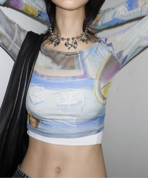 musubore(ムスボレ)の「ball chain ribbon choker / ボールチェーンリボンチョーカー(チョーカー・レディース・シルバー・FREE)」の5枚目の写真