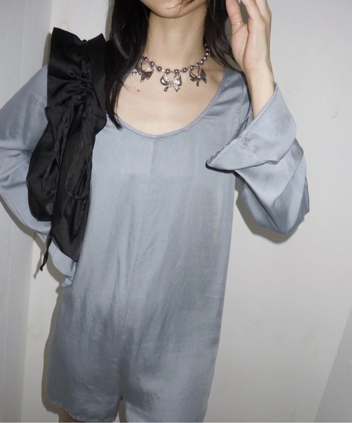 musubore(ムスボレ)の「ball chain ribbon choker / ボールチェーンリボンチョーカー(チョーカー・レディース・シルバー・FREE)」の13枚目の写真