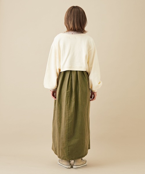 CUBE SUGAR（キューブシュガー）の「吊り裏毛スウェットボレロ（カーディガン/ボレロ・レディース・トップグレー/レッド/ホワイト/ネイビー・M）」の6枚目の写真