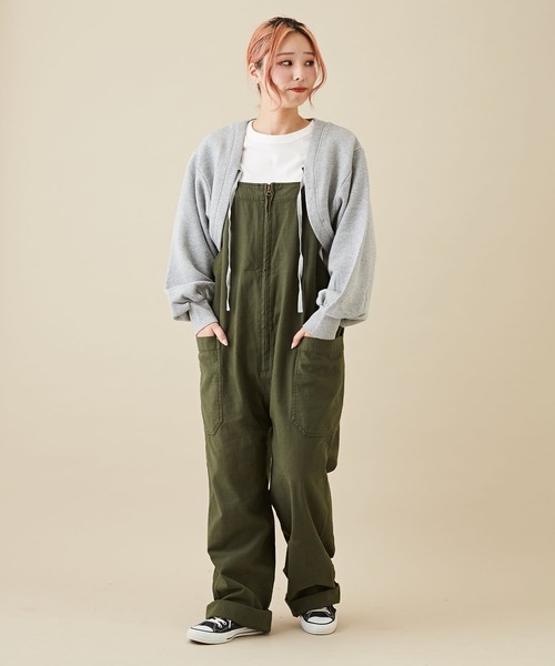 CUBE SUGAR（キューブシュガー）の「吊り裏毛スウェットボレロ（カーディガン/ボレロ・レディース・トップグレー/レッド/ホワイト/ネイビー・M）」の7枚目の写真