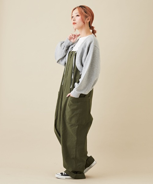 CUBE SUGAR（キューブシュガー）の「吊り裏毛スウェットボレロ（カーディガン/ボレロ・レディース・トップグレー/レッド/ホワイト/ネイビー・M）」の8枚目の写真