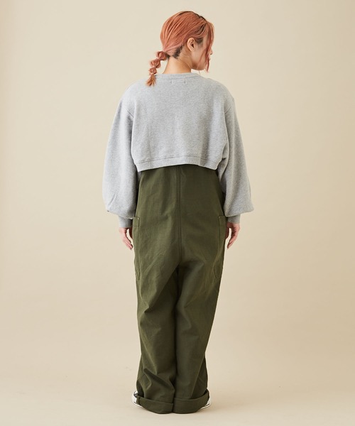 CUBE SUGAR（キューブシュガー）の「吊り裏毛スウェットボレロ（カーディガン/ボレロ・レディース・トップグレー/レッド/ホワイト/ネイビー・M）」の9枚目の写真