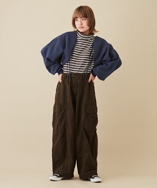 CUBE SUGAR（キューブシュガー）の「吊り裏毛スウェットボレロ（カーディガン/ボレロ・レディース・トップグレー/レッド/ホワイト/ネイビー・M）」の13枚目の写真