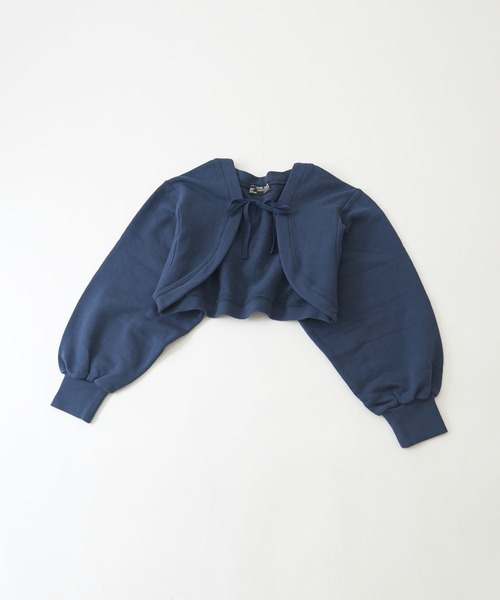 CUBE SUGAR（キューブシュガー）の「吊り裏毛スウェットボレロ（カーディガン/ボレロ・レディース・トップグレー/レッド/ホワイト/ネイビー・M）」の16枚目の写真