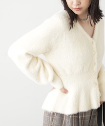 FREE'S MART | ◆ショートシャギーペプラムニットカーデ(カーディガン/ボレロ)