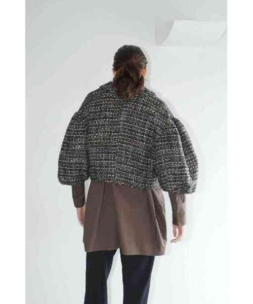 ジャケット・アウター MIX TWEED PUFF SLEEVE JACKET CLANE（クラネ）の「【CLANE/クラネ】MIX TWEED PUFF SLEEVE JACKET