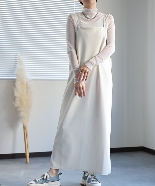 sakishimatokyo（サキシマトーキョー）の「バッグデザインキャミワンピース（ワンピース・レディース・チャコール/アイボリー/ブラック/パープル系その他・FREE）」の2枚目の写真