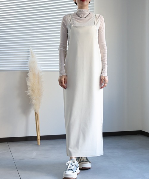 sakishimatokyo（サキシマトーキョー）の「バッグデザインキャミワンピース（ワンピース・レディース・チャコール/アイボリー/ブラック/パープル系その他・FREE）」の5枚目の写真