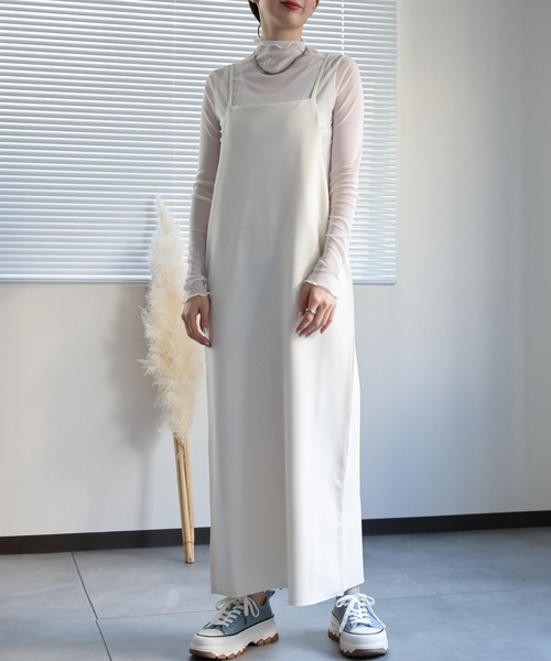 sakishimatokyo（サキシマトーキョー）の「バッグデザインキャミワンピース（ワンピース・レディース・チャコール/アイボリー/ブラック/パープル系その他・FREE）」の6枚目の写真