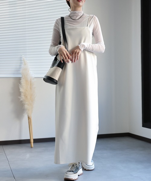 sakishimatokyo（サキシマトーキョー）の「バッグデザインキャミワンピース（ワンピース・レディース・チャコール/アイボリー/ブラック/パープル系その他・FREE）」の10枚目の写真