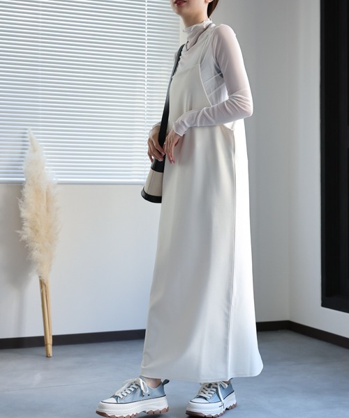 sakishimatokyo（サキシマトーキョー）の「バッグデザインキャミワンピース（ワンピース・レディース・チャコール/アイボリー/ブラック/パープル系その他・FREE）」の11枚目の写真