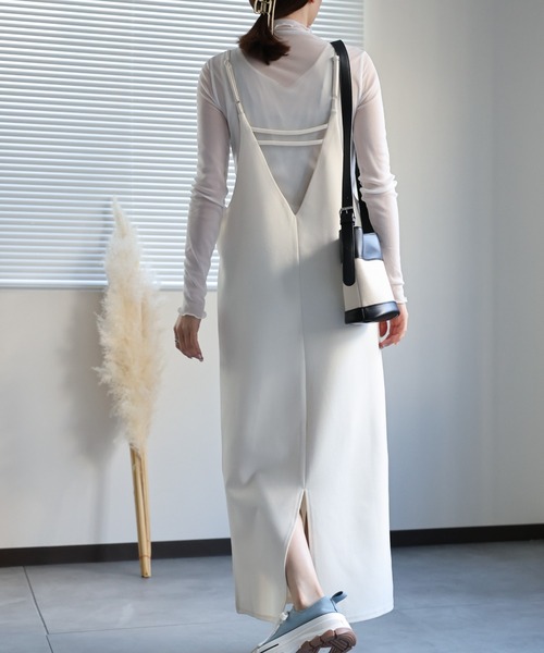 sakishimatokyo（サキシマトーキョー）の「バッグデザインキャミワンピース（ワンピース・レディース・チャコール/アイボリー/ブラック/パープル系その他・FREE）」の14枚目の写真