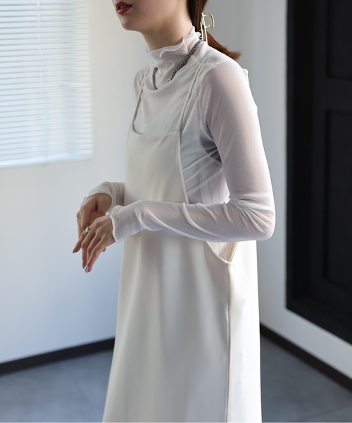 sakishimatokyo（サキシマトーキョー）の「バッグデザインキャミワンピース（ワンピース・レディース・チャコール/アイボリー/ブラック/パープル系その他・FREE）」の18枚目の写真