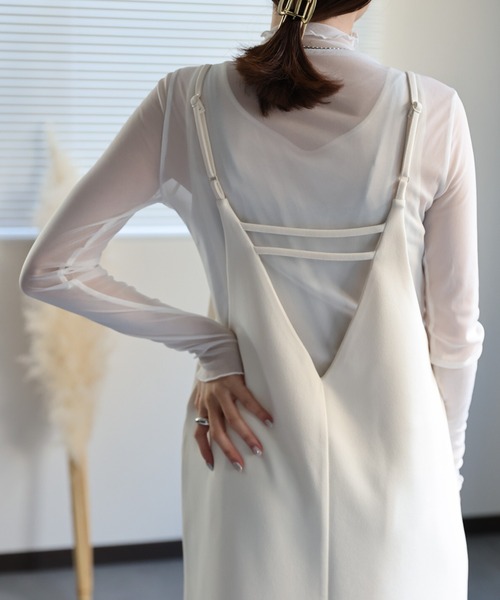 sakishimatokyo（サキシマトーキョー）の「バッグデザインキャミワンピース（ワンピース・レディース・チャコール/アイボリー/ブラック/パープル系その他・FREE）」の20枚目の写真