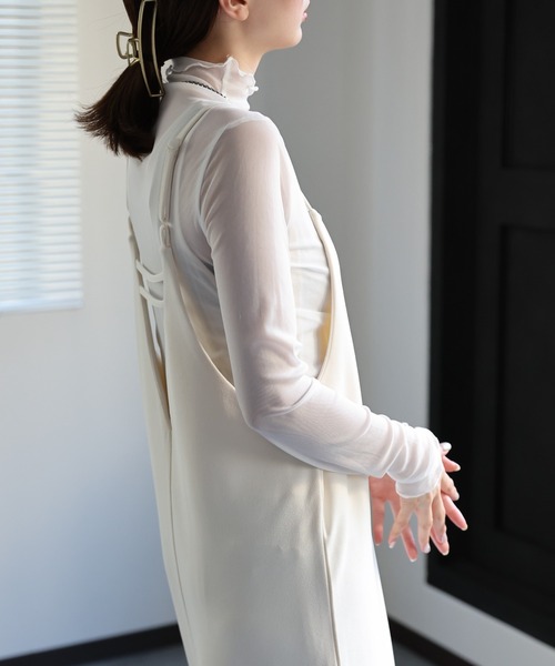 sakishimatokyo（サキシマトーキョー）の「バッグデザインキャミワンピース（ワンピース・レディース・チャコール/アイボリー/ブラック/パープル系その他・FREE）」の22枚目の写真