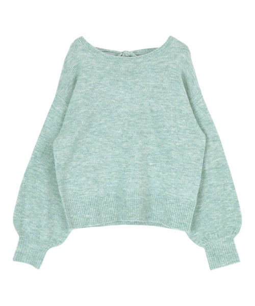 titivate(ティティベイト)の「バックリボンニット(ニット/セーター・レディース・ミント/ブラック/レッド/アイボリー・M)」の6枚目の写真