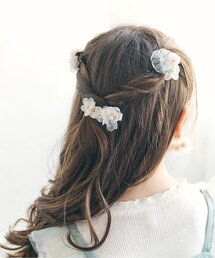 apres les cours | オーガンジーフラワーヘアアクセセット(その他ヘアアクセサリー)