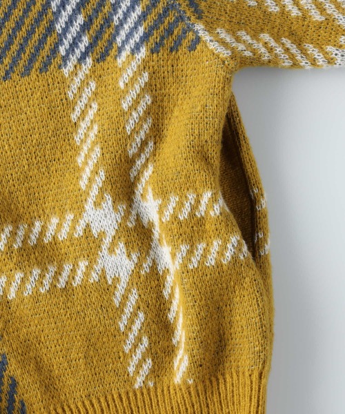 Right-on（ライトオン）の「【BEVERLY HILLS POLO CLUB】チェック柄ニットカーディガン（カーディガン/ボレロ・レディース・ブラウン/イエロー・M/L）」の21枚目の写真