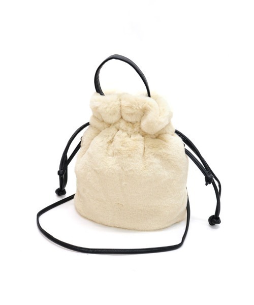 DONOBAN（ドノバン）の「巾着2WAYファーショルダー（ショルダーバッグ・レディース・レオパード/モカ/アイボリー・F）」の9枚目の写真