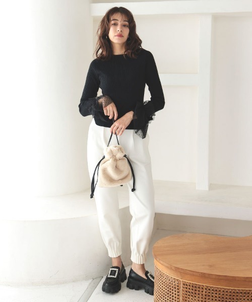 DONOBAN（ドノバン）の「巾着2WAYファーショルダー（ショルダーバッグ・レディース・レオパード/モカ/アイボリー・F）」の22枚目の写真