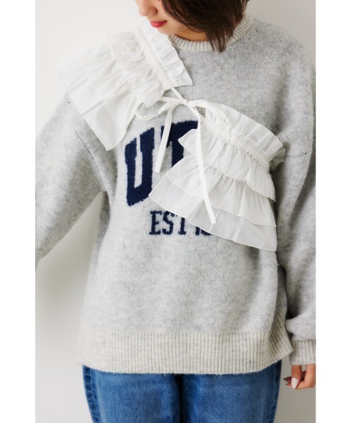 RODEO CROWNS WIDE BOWL(ロデオクラウンズワイドボウル)の「MULTI WAY FRILL ACCE(付け襟・レディース・ブラック/ホワイト・FREE)」の16枚目の写真