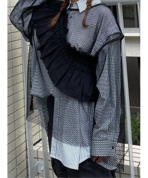 RODEO CROWNS WIDE BOWL(ロデオクラウンズワイドボウル)の「MULTI WAY FRILL ACCE(付け襟・レディース・ブラック/ホワイト・FREE)」の22枚目の写真