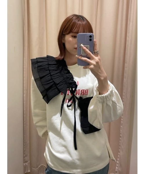 RODEO CROWNS WIDE BOWL(ロデオクラウンズワイドボウル)の「MULTI WAY FRILL ACCE(付け襟・レディース・ブラック/ホワイト・FREE)」の20枚目の写真