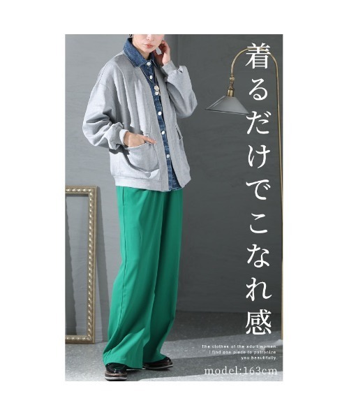 Sawa a la mode（サワアラモード）の「フェイクレイヤードトップス（シャツ/ブラウス・レディース・グレー/ブラック・FREE）」の4枚目の写真