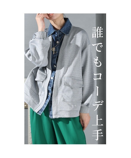 Sawa a la mode（サワアラモード）の「フェイクレイヤードトップス（シャツ/ブラウス・レディース・グレー/ブラック・FREE）」の6枚目の写真