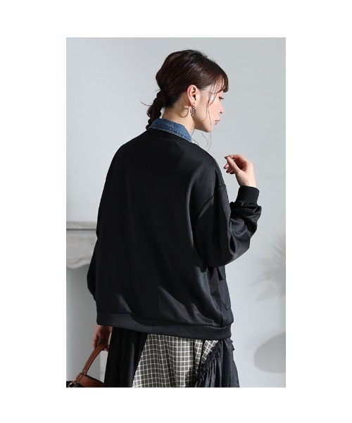 Sawa a la mode（サワアラモード）の「フェイクレイヤードトップス（シャツ/ブラウス・レディース・グレー/ブラック・FREE）」の14枚目の写真