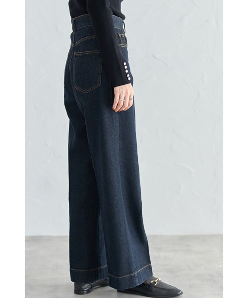 &. NOSTALGIA（アンドドットノスタルジア）の「センタープレスデニムワイドパンツ（デニムパンツ・レディース・ブルー/インディゴブルー/ブラック・SMALL/MEDIUM）」の21枚目の写真