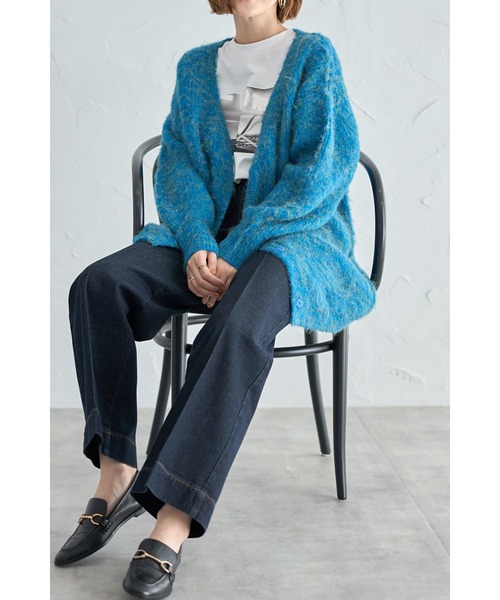 &. NOSTALGIA（アンドドットノスタルジア）の「センタープレスデニムワイドパンツ（デニムパンツ・レディース・ブルー/インディゴブルー/ブラック・SMALL/MEDIUM）」の11枚目の写真