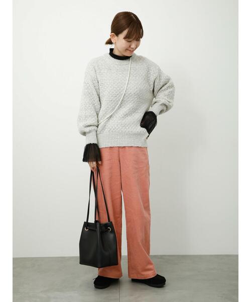 Lugnoncure（ルノンキュール）の「コーデュロイパンツ（その他パンツ・レディース・ピンク/チャコールグレー/ベージュ/ブルー・M/L）」の11枚目の写真