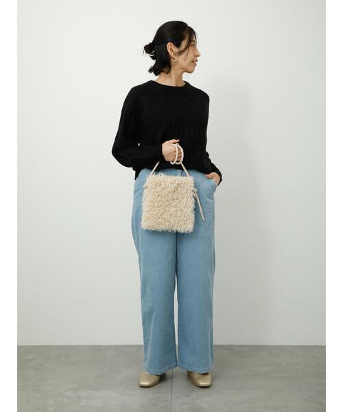 Lugnoncure（ルノンキュール）の「コーデュロイパンツ（その他パンツ・レディース・ピンク/チャコールグレー/ベージュ/ブルー・M/L）」の16枚目の写真