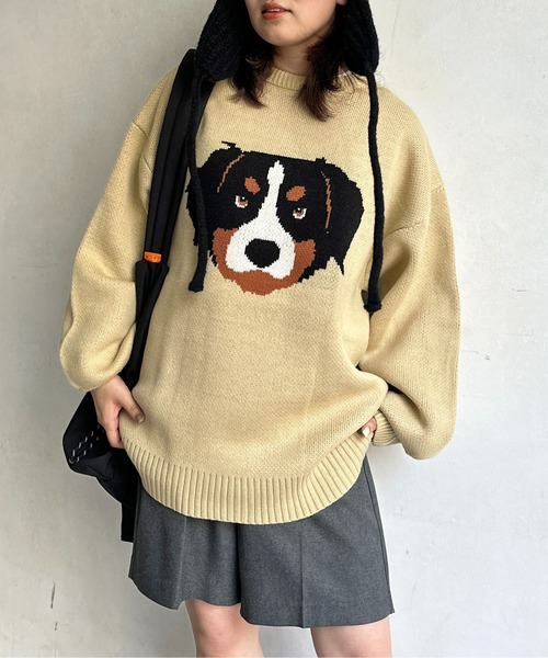 CPCM(シーピーシーエム)の「DOGジャガードBIGニット(ニット/セーター・レディース・ブルー/レモンイエロー/ブラック・FREE)」の18枚目の写真