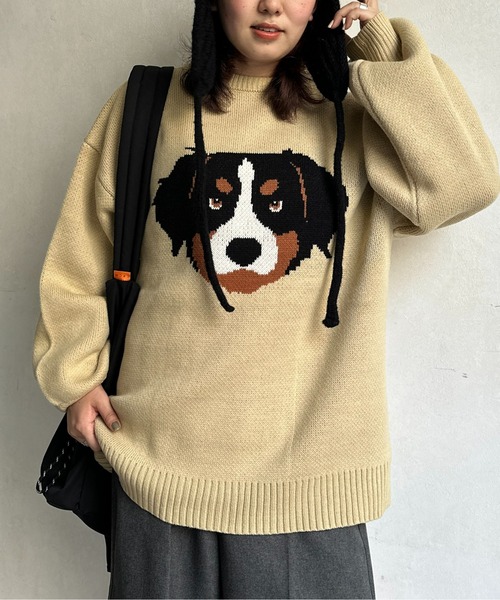 CPCM(シーピーシーエム)の「DOGジャガードBIGニット(ニット/セーター・レディース・ブルー/レモンイエロー/ブラック・FREE)」の19枚目の写真