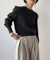 shoulder tuck rib knit / ショルダータックリブニット