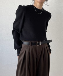shoulder tuck rib knit / ショルダータックリブニット