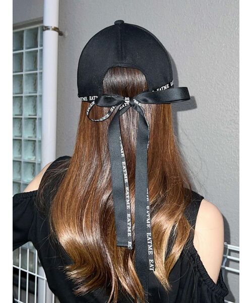 EATME（イートミー）の「BACKダブルリボンキャップ（キャップ・レディース・ブラック/アイボリー・FREE）」の3枚目の写真