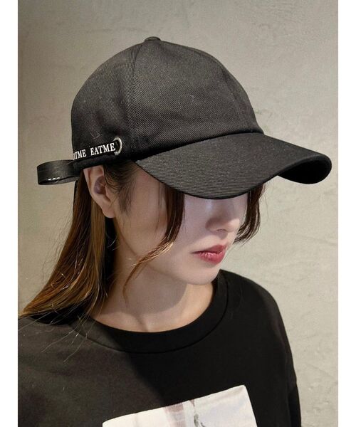 EATME（イートミー）の「BACKダブルリボンキャップ（キャップ・レディース・ブラック/アイボリー・FREE）」の5枚目の写真