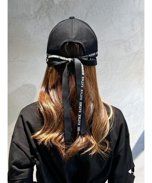EATME（イートミー）の「BACKダブルリボンキャップ（キャップ・レディース・ブラック/アイボリー・FREE）」の6枚目の写真