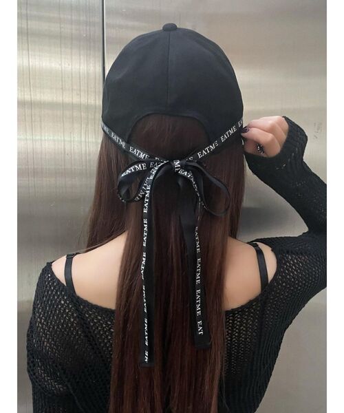 EATME（イートミー）の「BACKダブルリボンキャップ（キャップ・レディース・ブラック/アイボリー・FREE）」の16枚目の写真