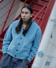 gibous/ギボス/別注スウェットカーディガン(Vネック)