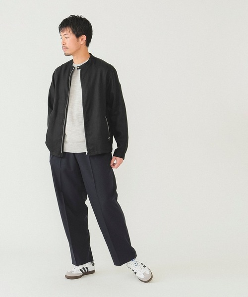 BEAMS(ビームス)の「BEAMS / リネン シングルライダース ジャケット(ライダースジャケット・メンズ・ブラック/ベージュ・S/M/L/XL)」の16枚目の写真