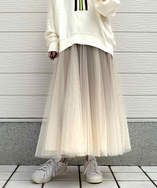 グラデーションチュールスカート（スカート）｜Q（キュー）の