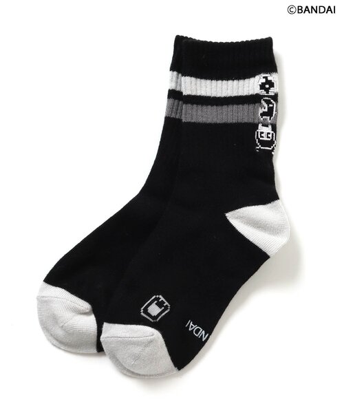 algy(アルジー)の「【たまごっち】ラインソックス(ソックス/靴下・キッズ・オフホワイト/ブラック・24/21/15 /27/18)」の4枚目の写真